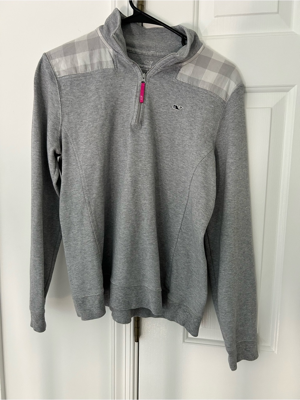 Vineyard Vines Light Gray Quarter-Zip Pullover